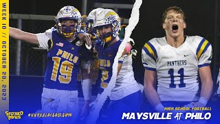 Strong Defense Boosts Maysville Past Philo 247 🏈 [upl. by Anilrac]