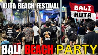 Kuta Bali Indonesia Beach Party Today 2024 [upl. by Furie]