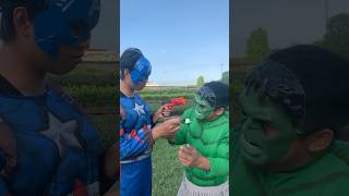 Captain America Feeding Hulk  Marvel Real Life [upl. by Lidia]