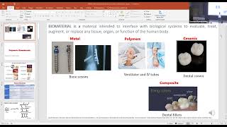 Biomaterials Types by Prof Seeram [upl. by Danita]