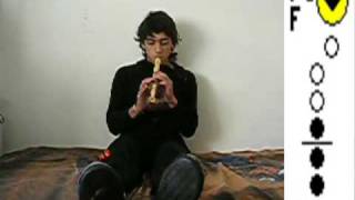 Song of Healing on a recorder soprano  how to play [upl. by Lud]