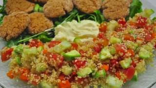 MASSIMO BRUNACCIONI  RICETTA VEGAN MUSCLE 1  CROCCHE DI TOFU E CECI E BULGUR ARCOBALENO [upl. by Anoid342]