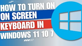 How to enable on screen keyboard in windows [upl. by Ihtraa]