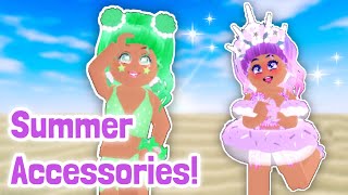 ALL ROYALE HIGH SUMMER ACCESSORIES Are OUT Royale High Update [upl. by Antons675]