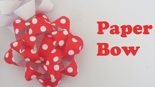 How to Make a Paper Bow for Presents [upl. by Dante925]