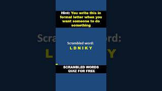 Jumble Words Game  Solve the Jumbled Word  Letters In English [upl. by Aisatna]