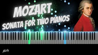 Mozart  Sonata for two pianos in D K448 1st Mvt Solo Arrangement  Piano [upl. by Itirahc]