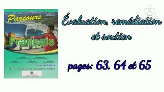 3 ème année  évaluation remédiation et soutien [upl. by Eixirt]