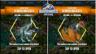 UNLOCKING SEGNOSAURUS AND TUPYXUARA  JURASSIC WORLD THE GAME [upl. by Ivon]