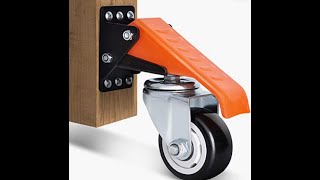 Workbench Casters Kit Extra Heavy Duty Retractable Casters Side Mounted Casters [upl. by Anatsirhc462]