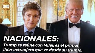 Trump se REÚNE con Milei es el PRIMER LÍDER EXTRANJERO que ve desde su TRIUNFO [upl. by Romelle]