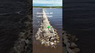 Manistique East Breakwater Lighthouse Lake Michigan [upl. by Htezil739]