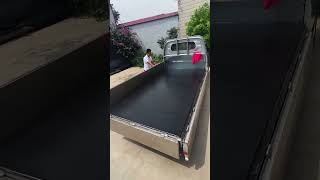 Truck cargo box wear resistant rubber mat paving process [upl. by Annavoj798]