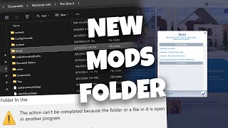 100 fix CANNOT get a NEW mods folder Sims 4EA app running in the background [upl. by Attenehs]