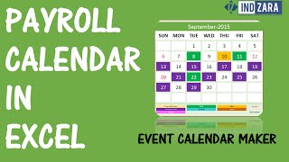 Payroll Calendar using Event Calendar Maker Excel Template [upl. by Cordy]