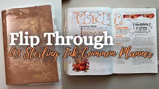 October in my A5 Sterling Ink Common Planner  2024 Planner Flip Through [upl. by Darin]