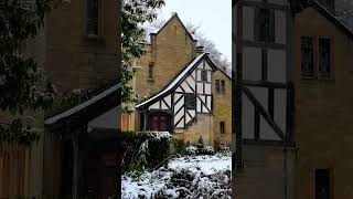 Cotswolds House with Snow snow cotswolds house travel home beautifulhouse dji 2024 today [upl. by Lebiram382]