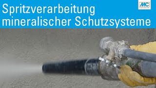 Trockenspritzverarbeitung mineralischer Schutzsysteme in Abwasserbauwerken  MCRIM PROTECT [upl. by Corilla]