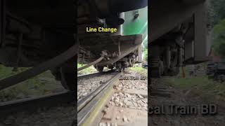 Railway wheels line changes slowly railway trackchange shorts [upl. by Narol]