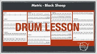 Metric  Black Sheep Drum Lesson  Cover [upl. by Charlot746]