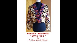 PONCHO  MANTELLA quot STYLE FREE quot A UNCINETTO [upl. by Lennor]