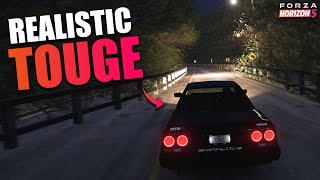 Driving REALISTIC Mountain TOUGE Map MYOGI In Forza Horizon 5  250 HP Nissan Skyline R31 GTSR [upl. by Drolyag]