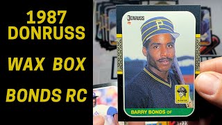 1987 Donruss Baseball Wax Box Opening  BARRY BONDS RC [upl. by Eel]