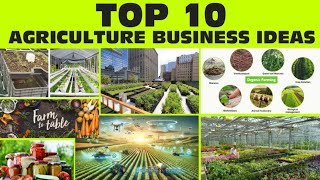 TOP 10 AGRICULTURE BUSINESS IDEAS [upl. by Ecahc110]