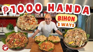 ₱1000 PANG HANDA  PANSIT BIHON 3 WAYS  Chef RV [upl. by Idolem]