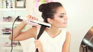 How to Straighten Your Hair with a Hair Straightener  Flat Iron [upl. by Yeloc]