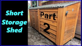 Short Storage Shed with Pallet Wood  Part 2 [upl. by Amikehs76]