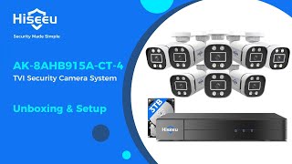 Hiseeu TVI wired security camera system 915A 8CH [upl. by Notnert]