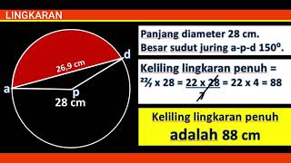 Cara Mudah Menghitung Keliling TemberengTembereng  Tembereng Part 4 [upl. by Nohtanhoj733]