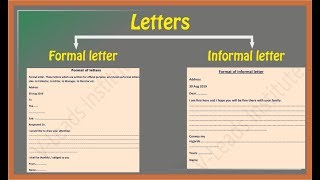 How to write letters  Formal letter  Informal letter [upl. by Nuhsal]