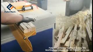 Wooden Pallet Stringer Notcher Machine  Single Notcher [upl. by Arick]