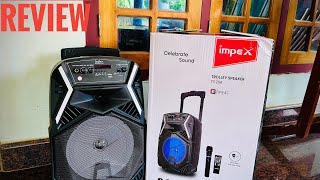 Impex trolley speaker review  TS25B 25w RMS  karaoke multimedia speaker [upl. by Ramor268]