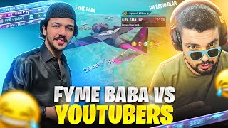 Fyme BABA Youtuber VS Youtuber Fight in PUBG MOBILE [upl. by Amsaj]