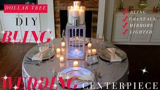 DIY Bling Wedding Centerpieces  Dollar Tree Bling Wedding Decoration Ideas [upl. by Ehrsam]