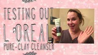 Trying Out L’Oreal PureClay Cleanser  Sensitive Skin [upl. by Ynnavoig537]