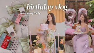 30th birthday vlog 🎂  photoshoot intimate celebration glamping surprise staycation [upl. by Anders]