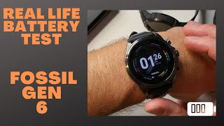 Fossil Gen 6 Real Life Battery Test [upl. by Honeyman]