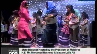 17th Saarc summit state banquet  stage items Reethi mi bandiya [upl. by Enneibaf]