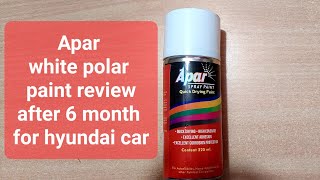 apar Spray Paint Polar White for Hyundai car review carspray whitepaint carpainting carpaint [upl. by Bravin]