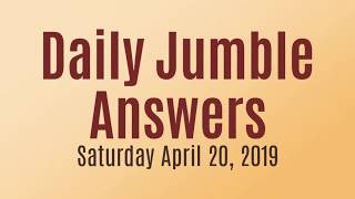 Daily Jumble April 20 2019  Jumble Answers for 4202019 [upl. by Naujled618]