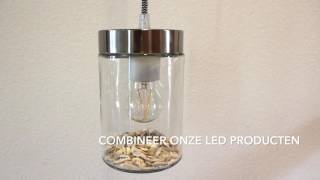 Do it Yourself Glazen pot hanglamp [upl. by Burhans]