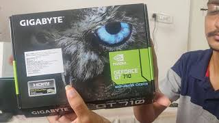 Gigabyte GeForce GT 710 Graphics Card Unboxing and Installation On Old Pc  Tamil  Tech Brother [upl. by Friedly937]