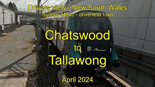 Drivers view NSW Chatswood to Tallawong Apr 2024 [upl. by Sundin]