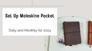 Set Up Moleskine Pocket Daily Planner for Next Year moleskinepocket [upl. by Sinne]