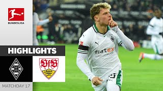 DoubleHack Beats VfB  Mgladbach  VfB Stuttgart 31  Highlights  MD 17 – Bundesliga 202324 [upl. by Addi813]