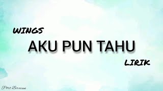 WINGS  AKU PUN TAHU LIRIK HQ [upl. by Ahsital922]